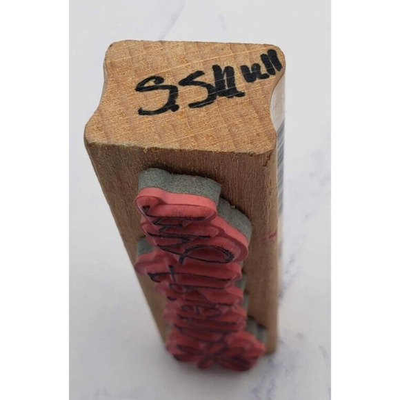 Kolette Hall My Friend Flower Words Phrases Writing Wood Mounted Rubber Stamp - Picture 7 of 7